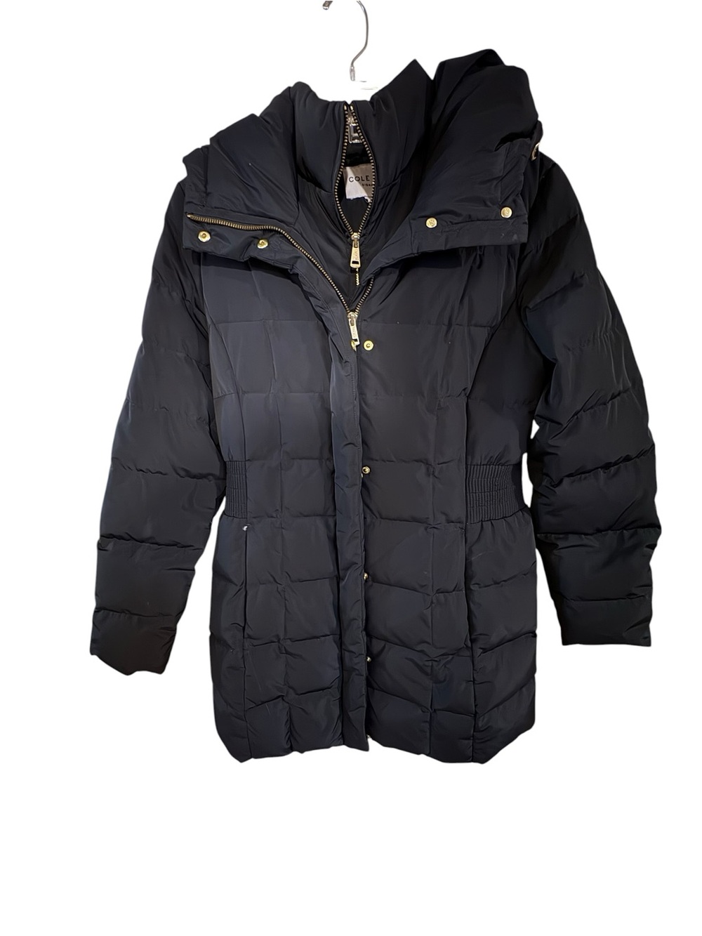 Cole Haan Black Quilted Puffer Jacket Medium